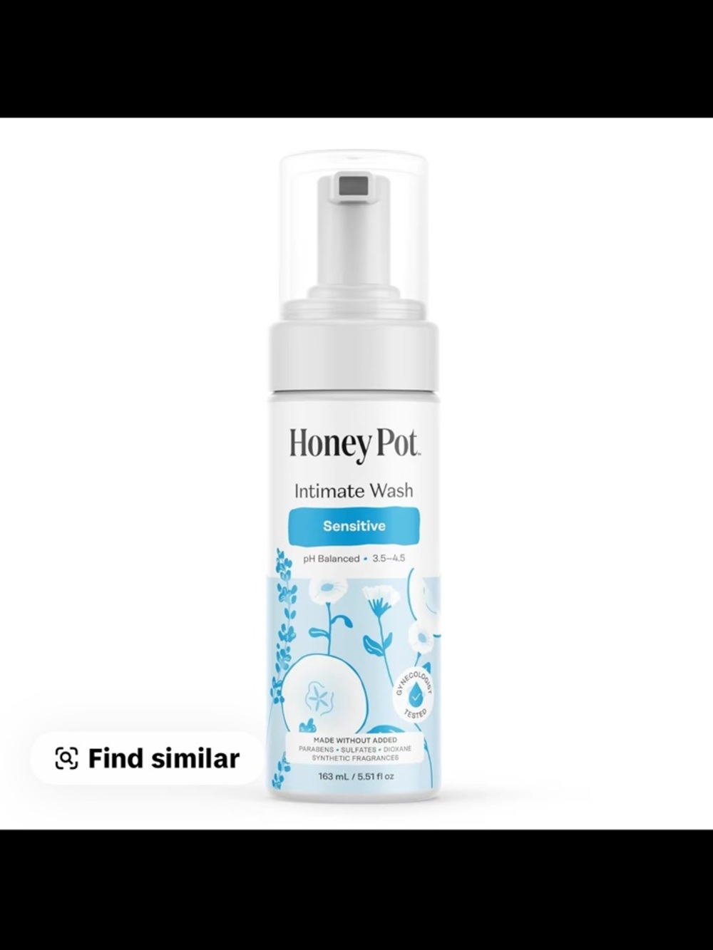 Honey Pot Sensitive Intimate Wash - White & Light Blue Bottle